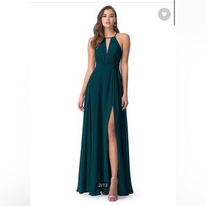 Azazie Evalleen bridesmaid dress- Pine